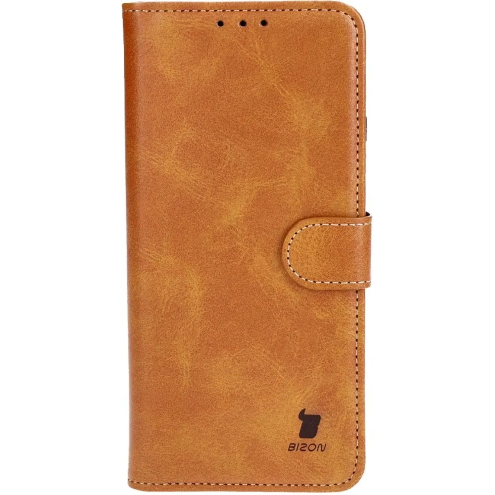 Etui z klapką Bizon Case Pocket do Oppo A38 4G brązowe