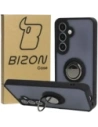 Bizon Case Hybrid Ring Samsung Galaxy S24 smoky with a black frame