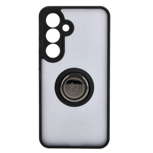 Kup Etui s úchytem na prst Bizon Case Hybrid Ring pro Samsung Galaxy S24 kouřové s černým rámečkem - BIZ4019 - {ean13} - Sklep Home Screen