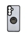 Kup Etui s úchytem na prst Bizon Case Hybrid Ring pro Samsung Galaxy S24 kouřové s černým rámečkem - BIZ4019 - {ean13} - Sklep Home Screen