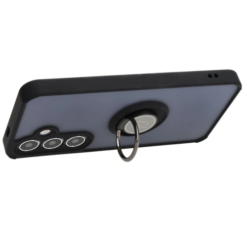 Kup Etui s úchytem na prst Bizon Case Hybrid Ring pro Samsung Galaxy S24 kouřové s černým rámečkem - BIZ4019 - {ean13} - Sklep Home Screen
