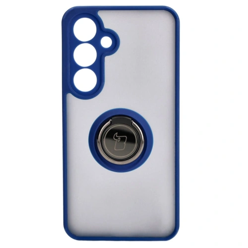 Kup Etui s úchopem na prst Bizon Case Hybrid Ring do Samsung Galaxy S24 kouřové s modrým rámečkem - BIZ4020 - {ean13} - Sklep Home Screen