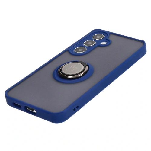 Kup Bizon Case Hybrid Ring Samsung Galaxy S24 smoky cu un cadru albastru închis - BIZ4020 - {ean13} - Sklep Home Screen