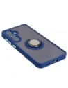 Kup Etui s úchopem na prst Bizon Case Hybrid Ring do Samsung Galaxy S24 kouřové s modrým rámečkem - BIZ4020 - {ean13} - Sklep Home Screen
