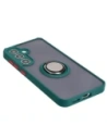 Kup Etui z uchwytem na palec Bizon Case Hybrid Ring do Samsung Galaxy S24 dymové s tmavě zeleným rámem - BIZ4021 - {ean13} - Sklep Home Screen