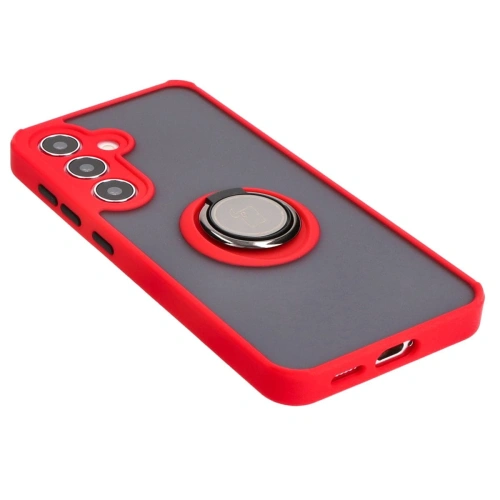 Kup Bizon Case Hybrid Ring Samsung Galaxy S24 fumuriu cu un cadru roșu - BIZ4022 - {ean13} - Sklep Home Screen