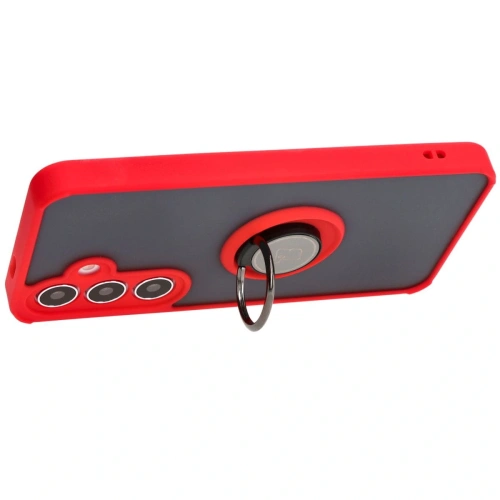 Buy Bizon Case Hybrid Ring Samsung Galaxy S24 smoky with a red frame - BIZ4022 - {ean13} - Home Screen Store Europe
