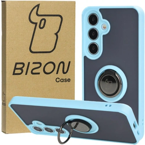 Kup Bizon Case Hybrid Ring Samsung Galaxy S24 fumuriu cu un cadru bleu deschis - BIZ4023 - {ean13} - Sklep Home Screen