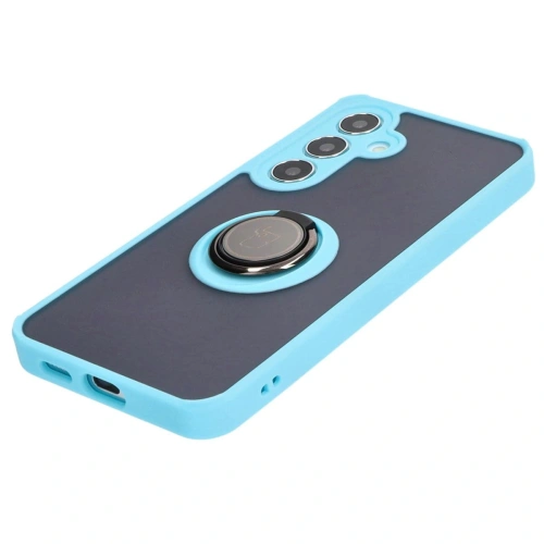 Kup Bizon Case Hybrid Ring Samsung Galaxy S24 fumuriu cu un cadru bleu deschis - BIZ4023 - {ean13} - Sklep Home Screen