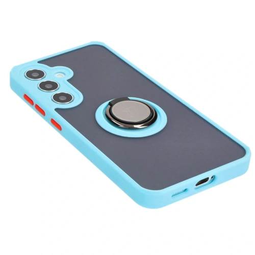 Kup Bizon Case Hybrid Ring Samsung Galaxy S24 fumuriu cu un cadru bleu deschis - BIZ4023 - {ean13} - Sklep Home Screen