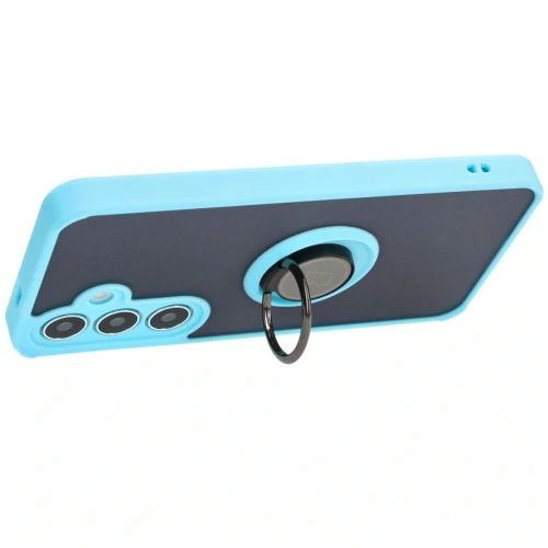 Kup Bizon Case Hybrid Ring Samsung Galaxy S24 fumuriu cu un cadru bleu deschis - BIZ4023 - {ean13} - Sklep Home Screen