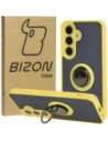 Buy Bizon Case Hybrid Ring Samsung Galaxy S24 smoky with a yellow frame - BIZ4024 - {ean13} - Home Screen Store Europe
