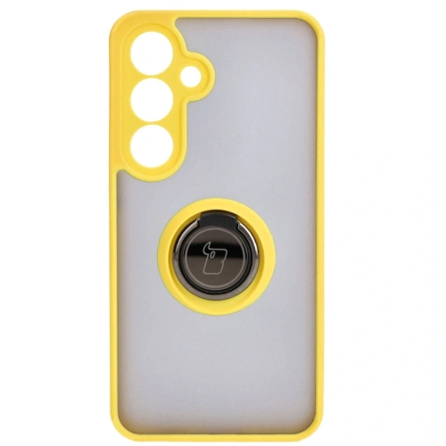 Buy Bizon Case Hybrid Ring Samsung Galaxy S24 smoky with a yellow frame - BIZ4024 - {ean13} - Home Screen Store Europe