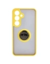 Buy Bizon Case Hybrid Ring Samsung Galaxy S24 smoky with a yellow frame - BIZ4024 - {ean13} - Home Screen Store Europe