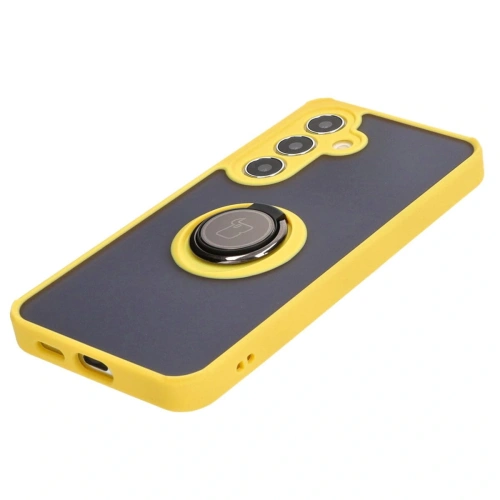 Buy Bizon Case Hybrid Ring Samsung Galaxy S24 smoky with a yellow frame - BIZ4024 - {ean13} - Home Screen Store Europe