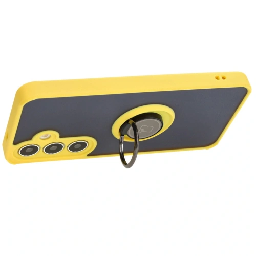 Buy Bizon Case Hybrid Ring Samsung Galaxy S24 smoky with a yellow frame - BIZ4024 - {ean13} - Home Screen Store Europe