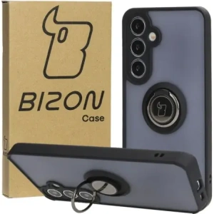 Kup Etui z uchwytem na palec Bizon Case Hybrid Ring do Samsung Galaxy S24 Plus przydymione z czarną ramką - BIZ4032 - {ean13} - Sklep Home Screen