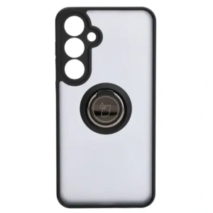 Kup Etui z uchwytem na palec Bizon Case Hybrid Ring do Samsung Galaxy S24 Plus przydymione z czarną ramką - BIZ4032 - {ean13} - Sklep Home Screen