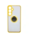 Kup Etui z uchwytem na palec Bizon Case Hybrid Ring do Samsung Galaxy S24 Plus przydymione z żółtą ramką - BIZ4037 - {ean13} - Sklep Home Screen