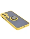 Kup Etui z uchwytem na palec Bizon Case Hybrid Ring do Samsung Galaxy S24 Plus przydymione z żółtą ramką - BIZ4037 - {ean13} - Sklep Home Screen