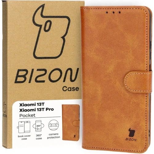 Kup Etui z klapką Bizon Case Pocket do Xiaomi 13T Pro / 13T brązowe - BIZ4048 - {ean13} - Sklep Home Screen