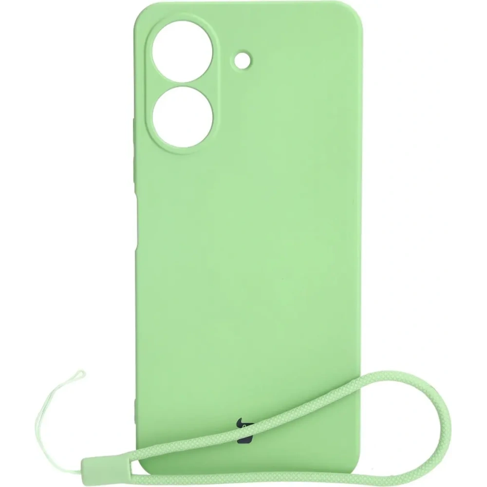 Etui Bizon Case Silicone do Redmi 13C / Poco C65 jasnozielone