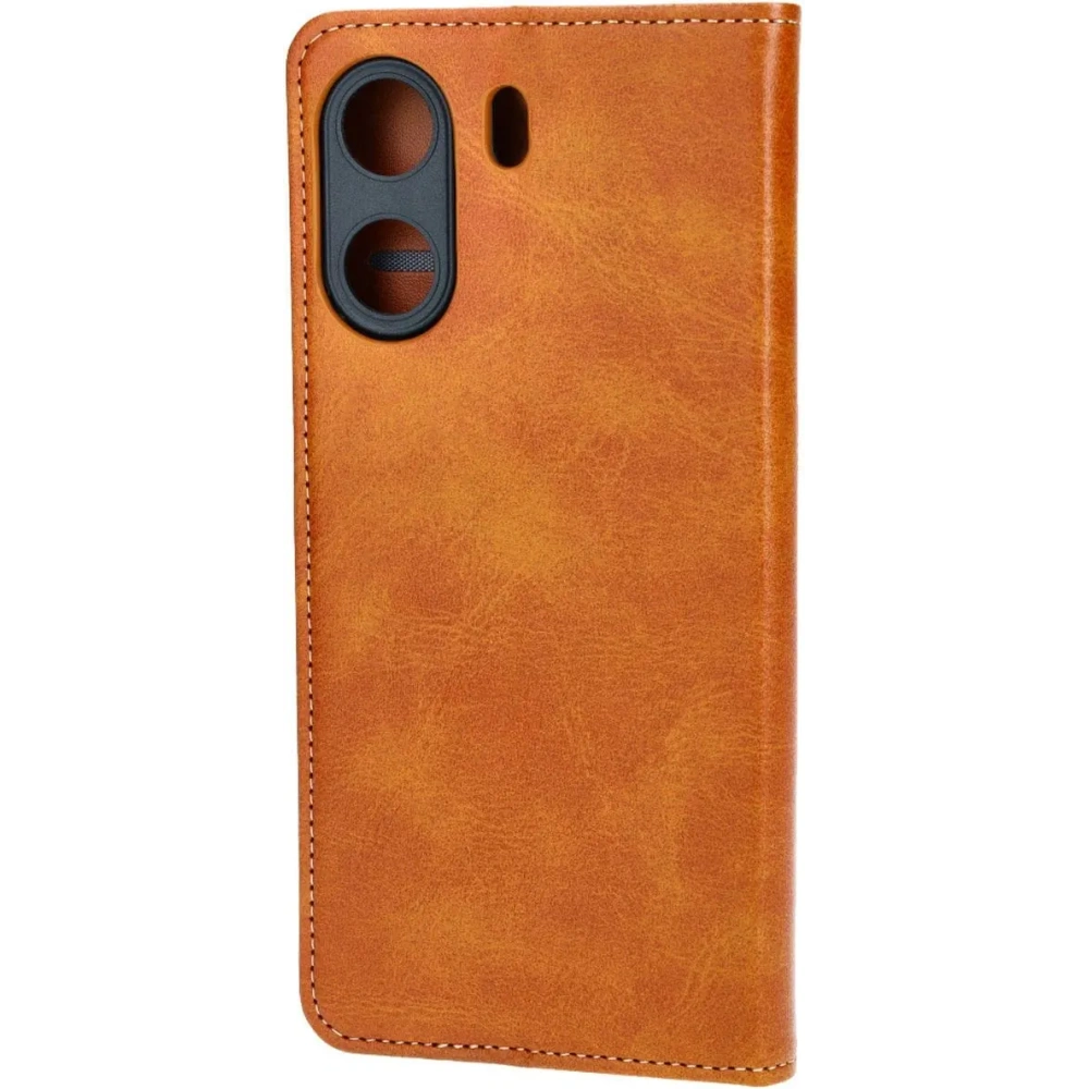 Etui z klapką Bizon Case Pocket Pro do Xiaomi Redmi 13C / Xiaomi Poco C65 brązowe