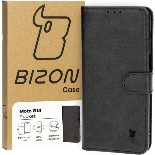 Kup Etui z klapką Bizon Case Pocket do Motorola Moto G14 czarne - BIZ4076 - {ean13} - Sklep Home Screen