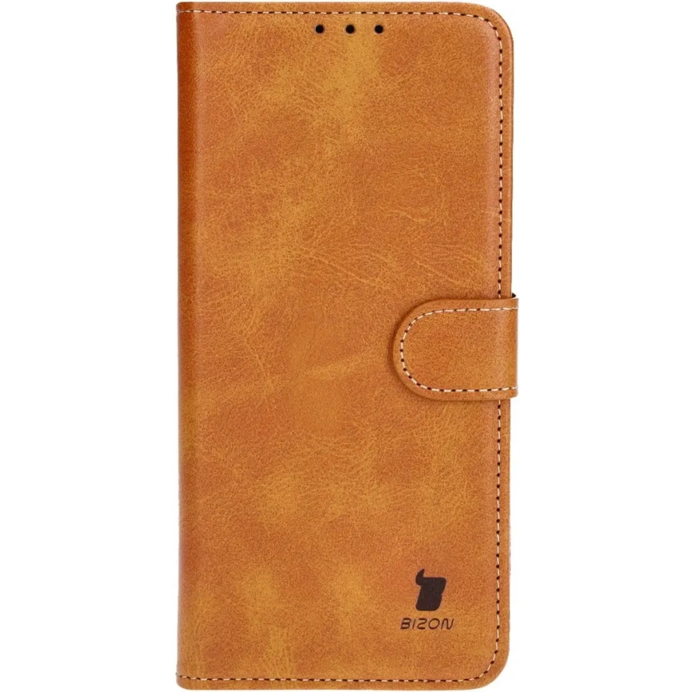 Etui z klapką Bizon Case Pocket do Motorola Moto G14 brązowe
