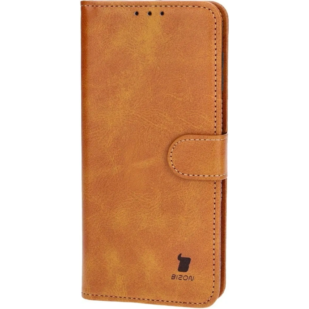 Etui z klapką Bizon Case Pocket do Motorola Moto G14 brązowe