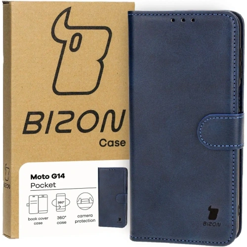 Kup Etui z klapką Bizon Case Pocket do Motorola Moto G14 granatowe - BIZ4078 - {ean13} - Sklep Home Screen