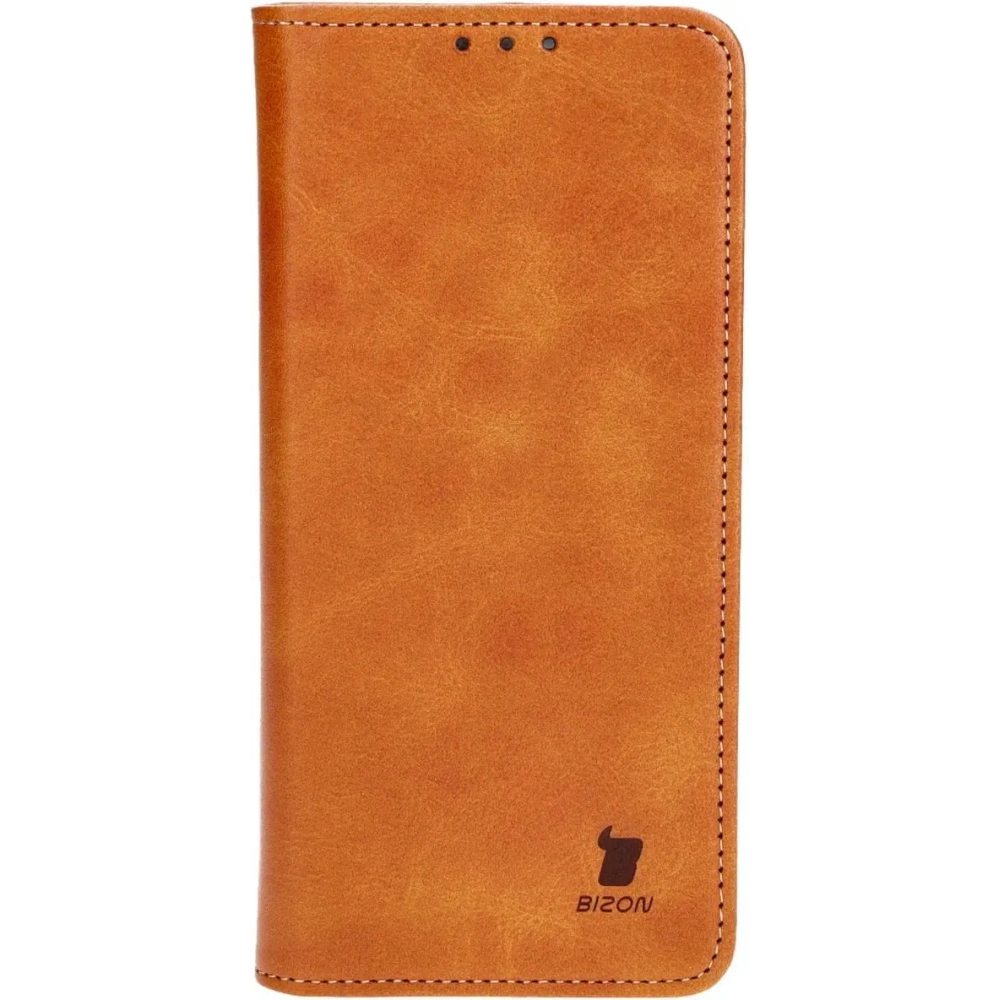 Etui z klapką Bizon Case Pocket Pro do Motorola Moto G14 brązowe