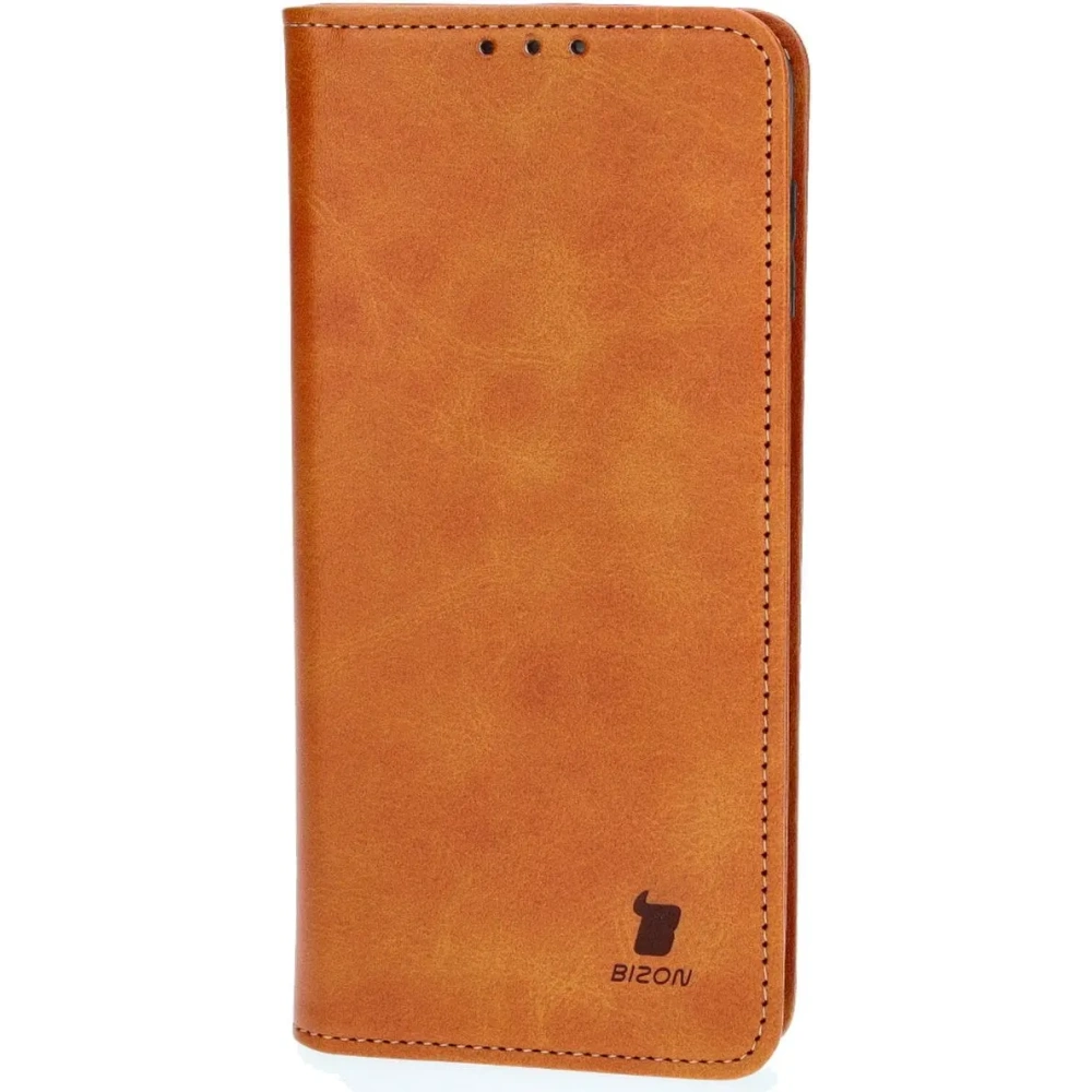 Etui z klapką Bizon Case Pocket Pro do Motorola Moto G14 brązowe