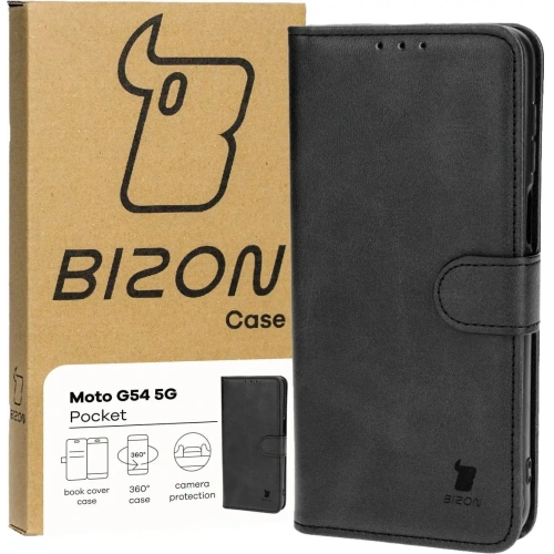 Kup Etui z klapką Bizon Case Pocket do Motorola Moto G54 5G czarne - BIZ4082 - {ean13} - Sklep Home Screen