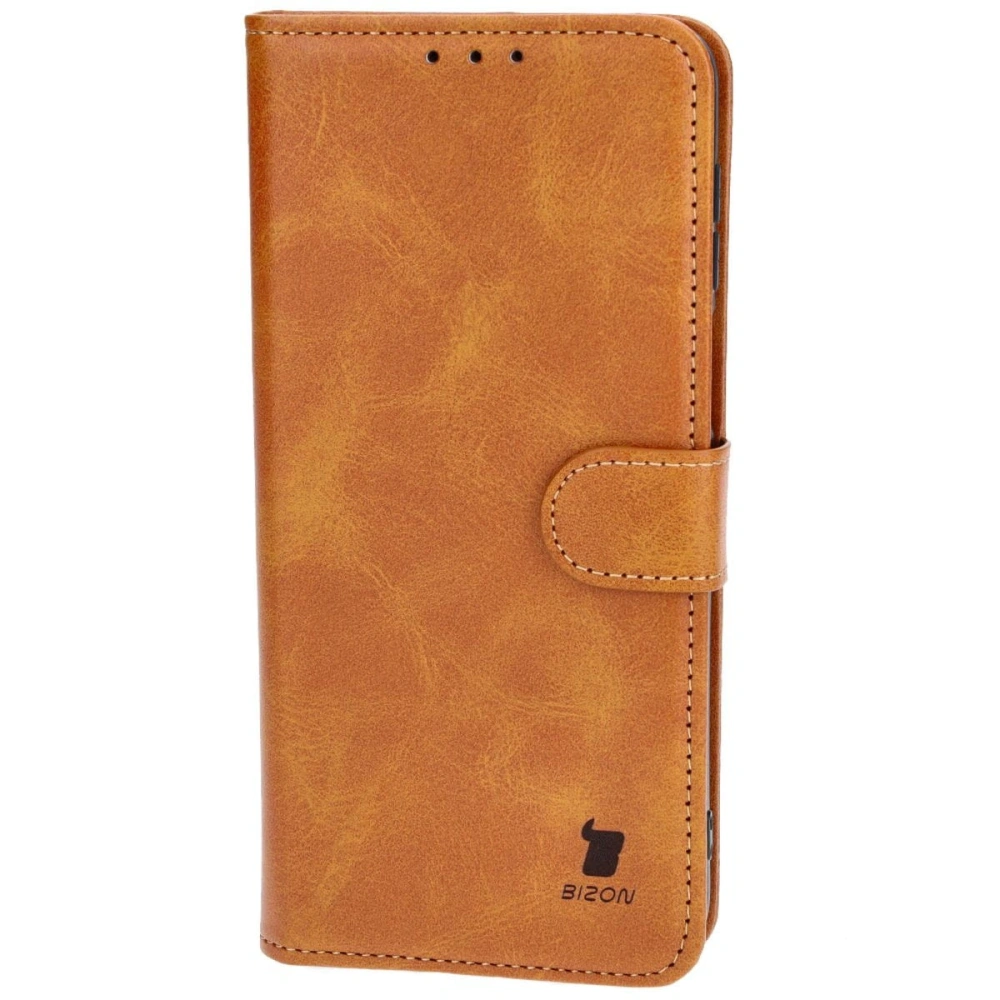 Etui z klapką Bizon Case Pocket do Motorola Moto G54 5G brązowe