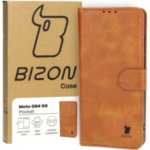 Kup Etui z klapką Bizon Case Pocket do Motorola Moto G84 5G brązowe - BIZ4087 - {ean13} - Sklep Home Screen
