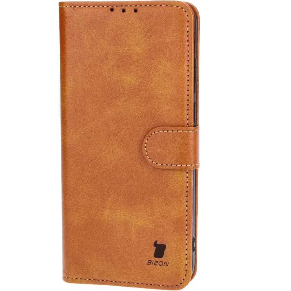 Etui z klapką Bizon Case Pocket do Motorola Moto G84 5G brązowe