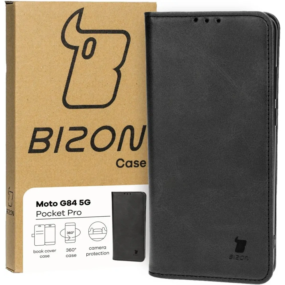 Etui z klapką Bizon Case Pocket Pro do Motorola Moto G84 5G czarne