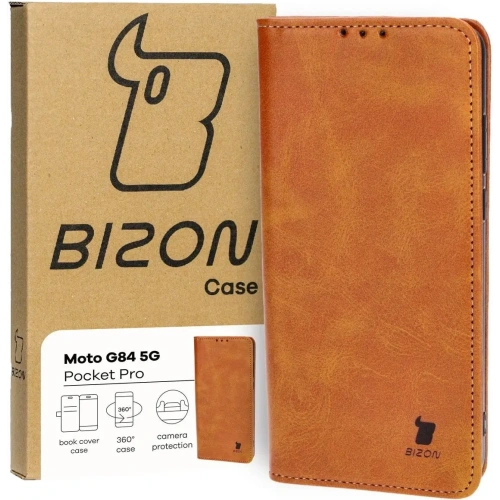 Kup Etui z klapką Bizon Case Pocket Pro do Motorola Moto G84 5G brązowe - BIZ4090 - {ean13} - Sklep Home Screen