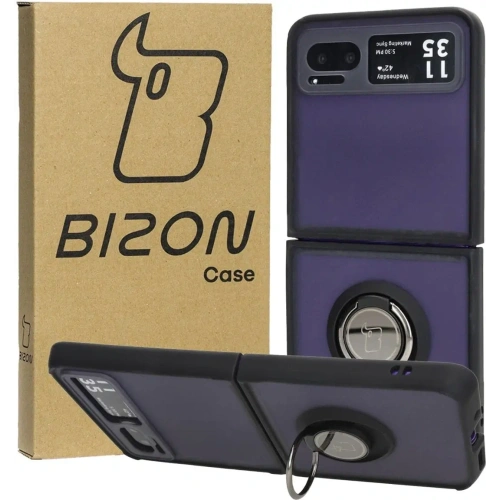 Buy Bizon Case Hybrid Ring Motorola Razr 40 smoky with a black frame - BIZ4092 - {ean13} - Home Screen Store Europe