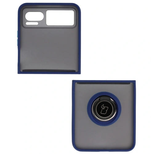 Kup Etui s úchytem na prst Bizon Case Hybrid Ring pro Motorola Razr 40 kouřové s modrým rámečkem - BIZ4093 - {ean13} - Sklep Home Screen