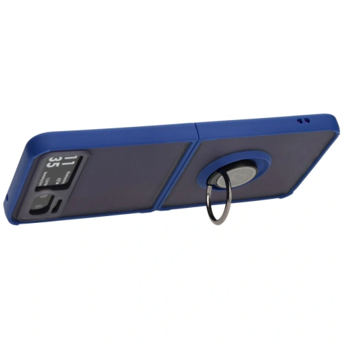 Kup Bizon Case Hybrid Ring Motorola Razr 40 fumuriu cu un cadru albastru închis - BIZ4093 - {ean13} - Sklep Home Screen