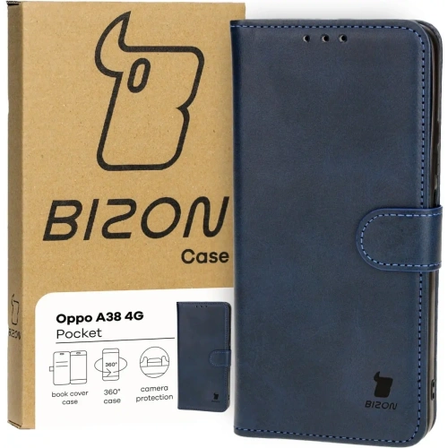 Kup Carcasa Bizon Pocket pentru Oppo A38 4G, albastru închis. - BIZ4095 - {ean13} - Sklep Home Screen