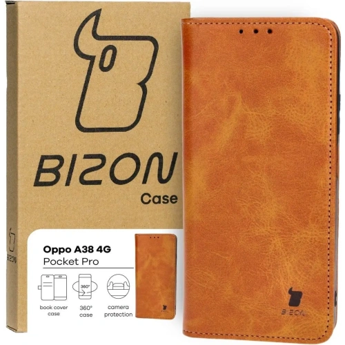 Kup Etui z klapką Bizon Case Pocket Pro do Oppo A38 4G brązowe - BIZ4096 - {ean13} - Sklep Home Screen