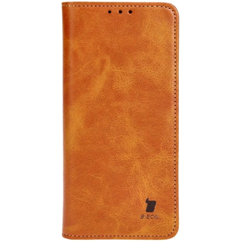 Etui z klapką Bizon Case Pocket Pro do Oppo A38 4G brązowe
