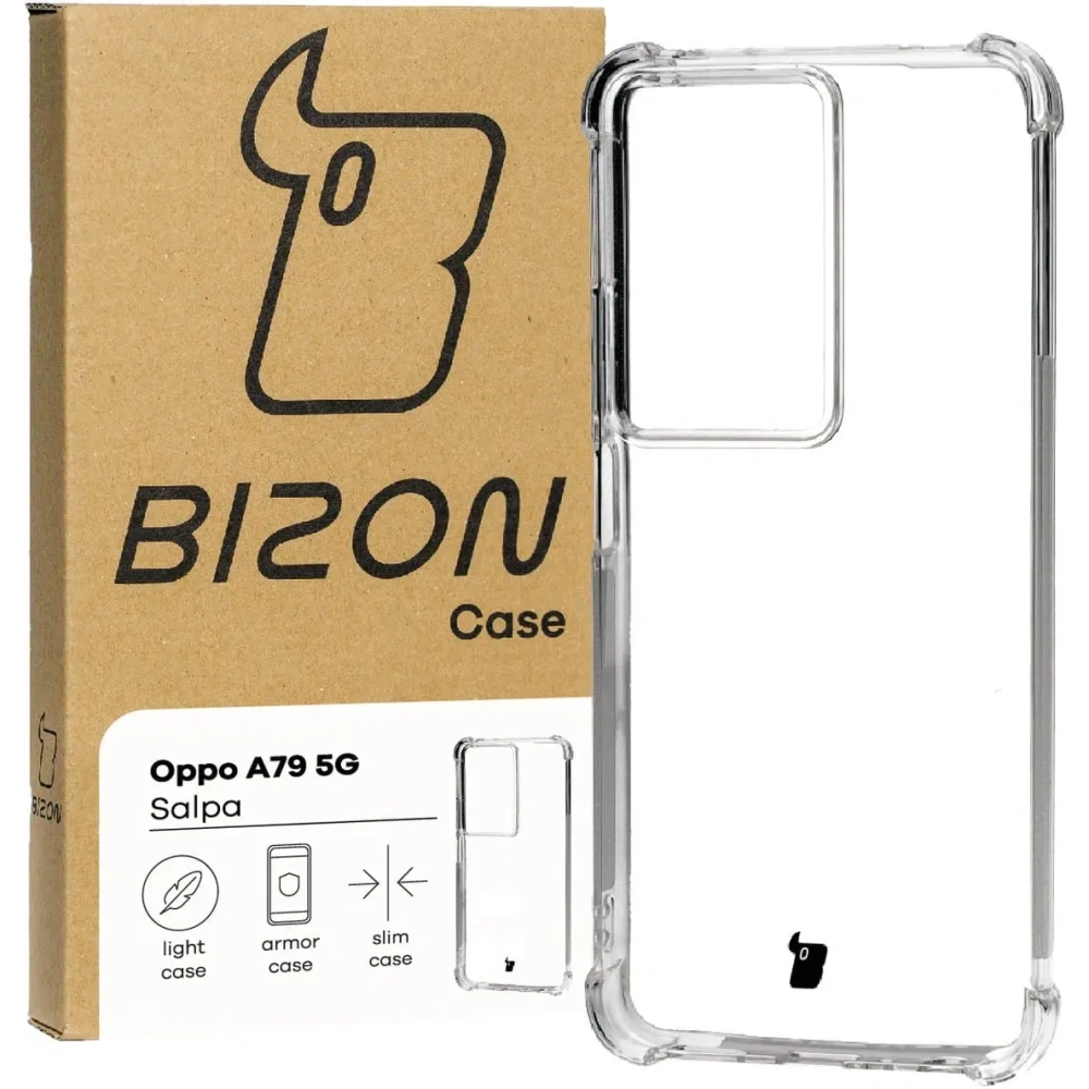 Elastyczne etui Bizon Case Salpa do Oppo A79 5G przezroczyste