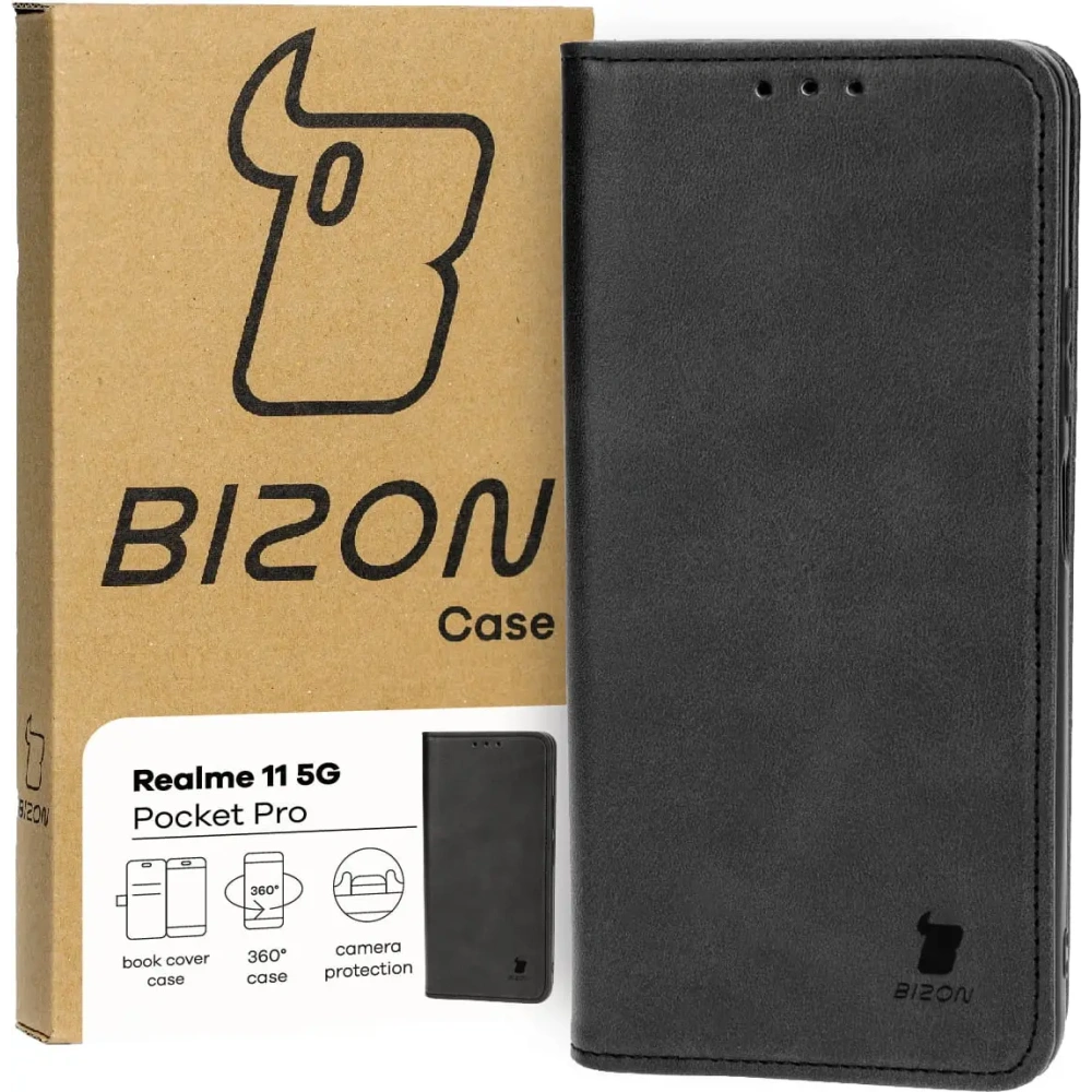 Etui z klapką Bizon Case Pocket Pro do Realme 11 5G czarne