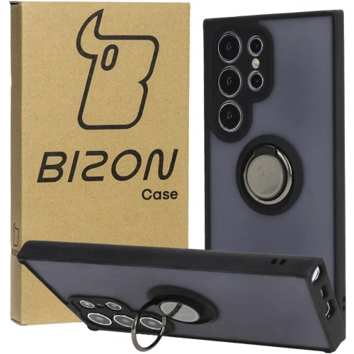 Buy Bizon Case Hybrid Ring Samsung Galaxy S24 Ultra smoky with a black frame - BIZ4107 - {ean13} - Home Screen Store Europe