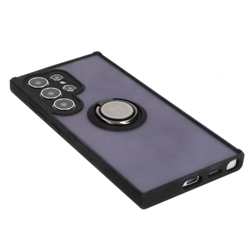 Kup Bizon Case Hybrid Ring Samsung Galaxy S24 Ultra fumuriu cu un cadru negru - BIZ4107 - {ean13} - Sklep Home Screen