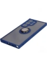 Buy Bizon Case Hybrid Ring Samsung Galaxy S24 Ultra smoky with a navy blue frame - BIZ4108 - {ean13} - Home Screen Store Europe